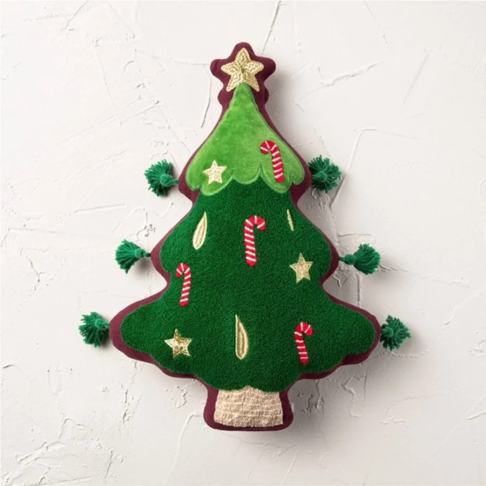Christmas Tree Shaped Decorative Pillow from Opalhouse designed with Jungalow